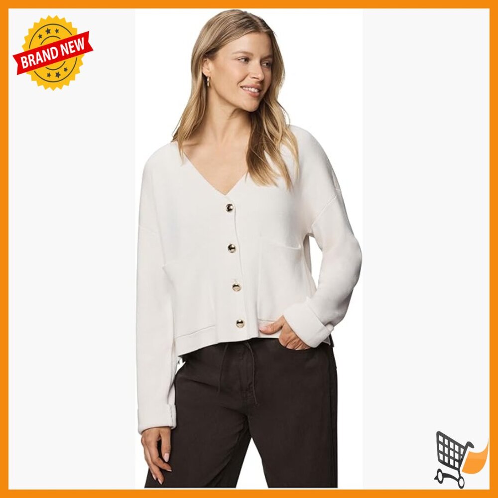 Cropped Cardigan Long Sleeve Polyester Blend Fall Sweater